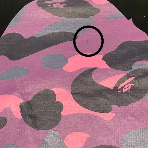 BAPE Camo Big Head T-Shirt Size XS Black/Purple - Picture 5 of 10